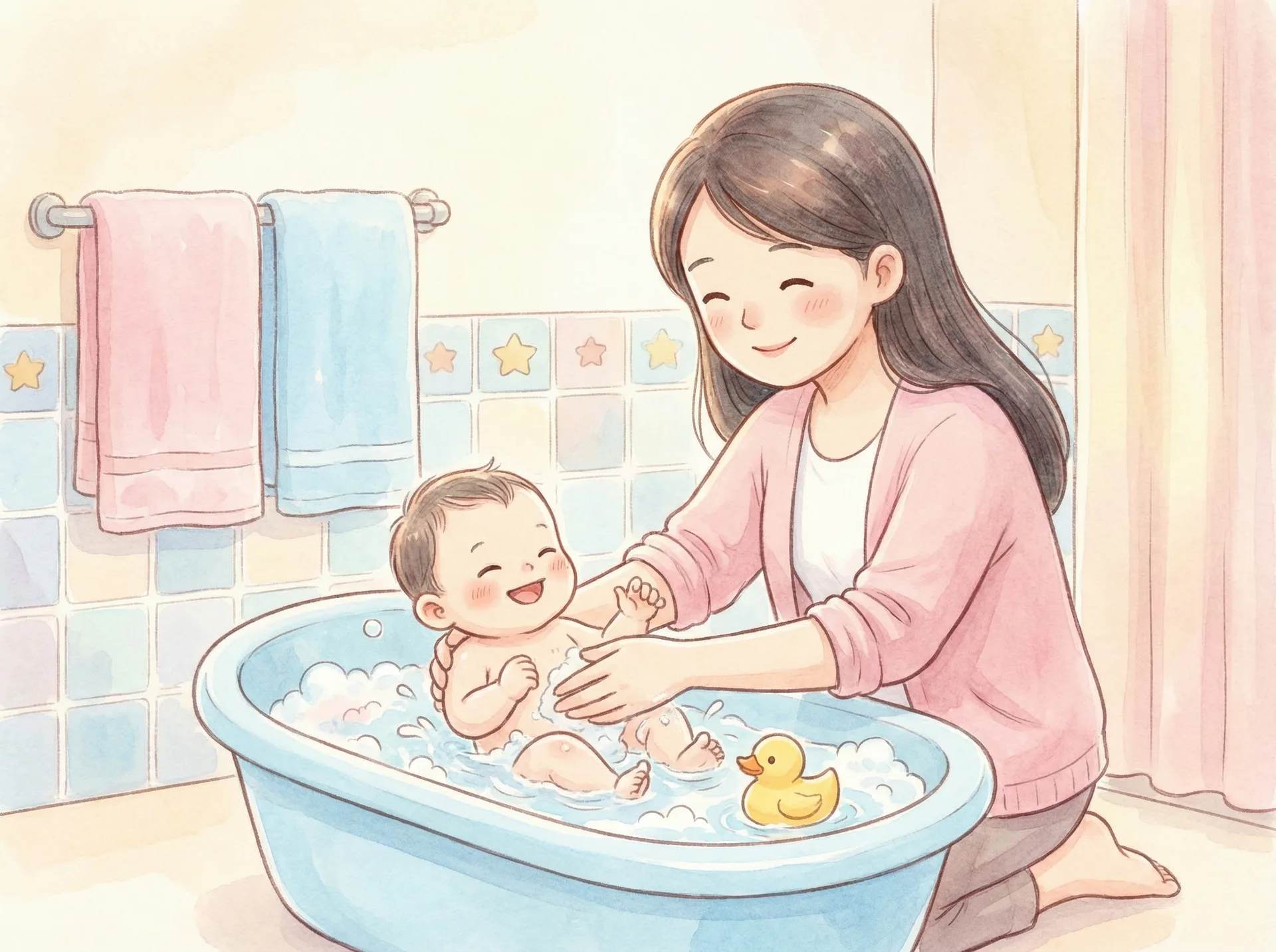 新生儿洗澡护理技巧 - 蜜芽